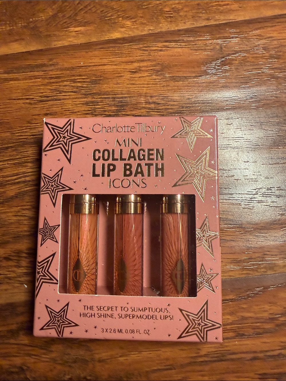 Charlotte Tilbury Mini Collagen Lip Bath Icons - Pink/neutrals. New in box